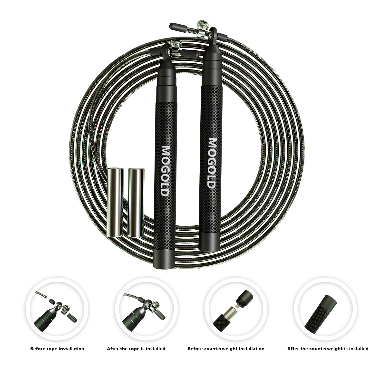 Crossfit Weighted jump rope gy - огляд і ціна Crossfit No Equipment