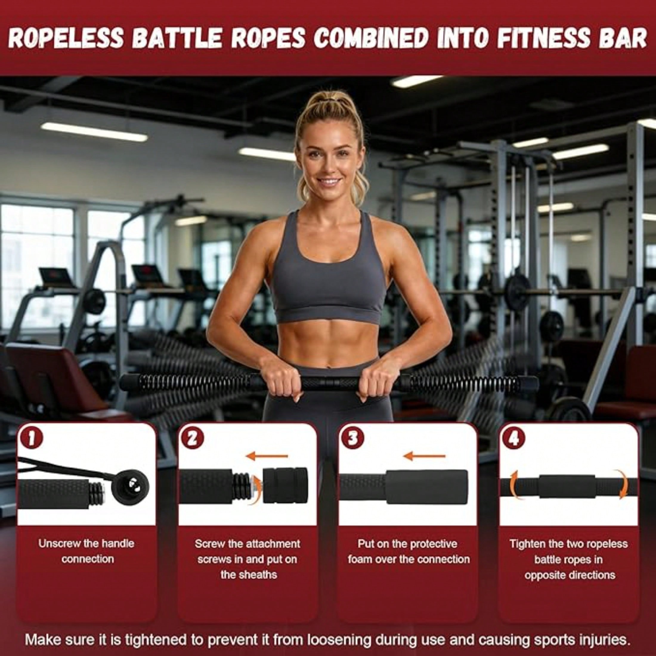 2-in-1 Upgraded Cordless Battl - огляд і ціна Crossfit Gym